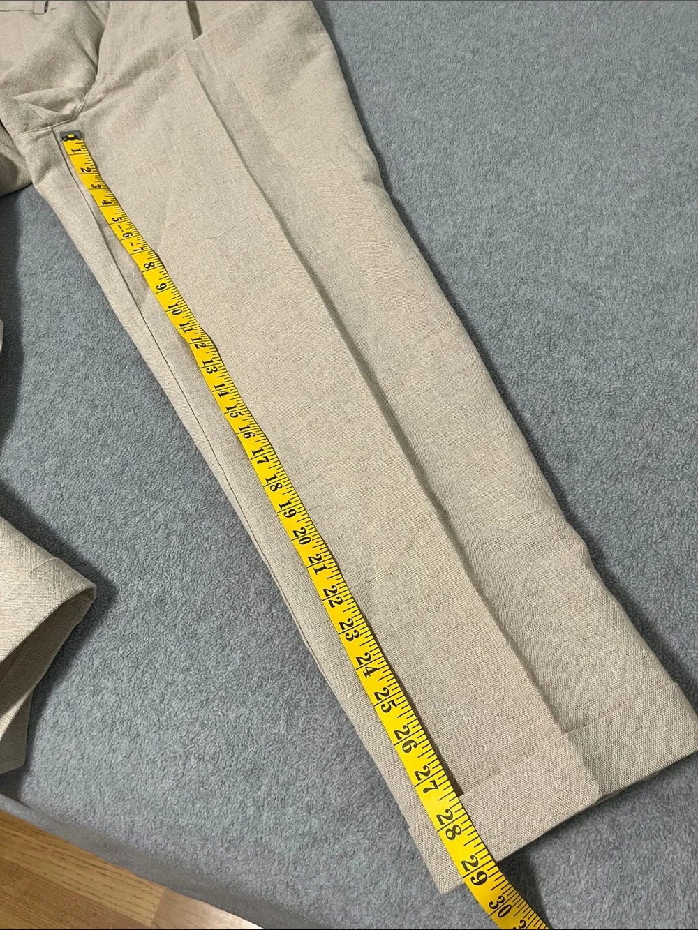 Dockers Irish Linen Pants Mens 34 Relaxed Pleated Cuffed
